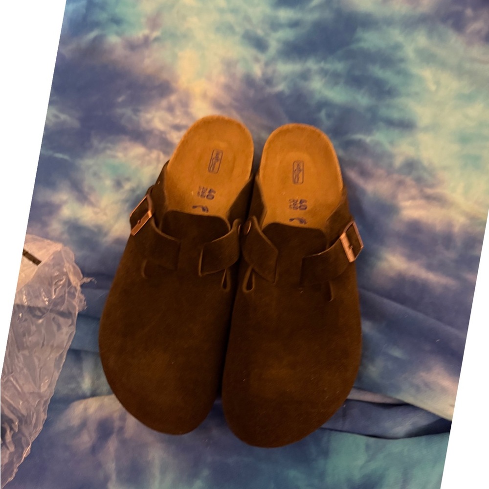 Birkenstock Mocca Suede Slip-On Clogs